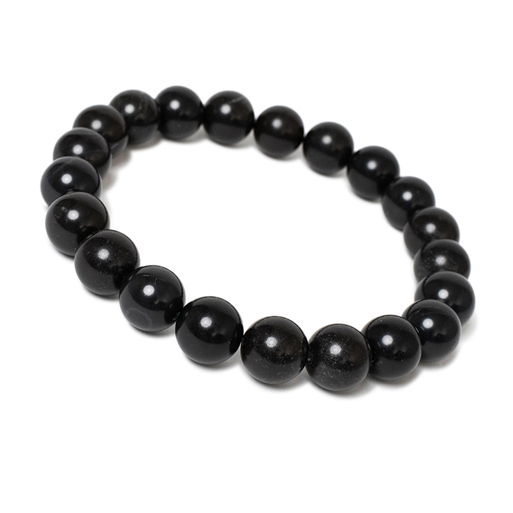 那智黒石（三重県）10mm シンプルブレスレット｜天然石