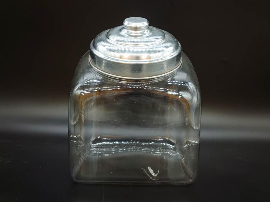レトロ ガラス瓶 未使用品 アルミ蓋 アンティーク 駄菓子屋 4個セット