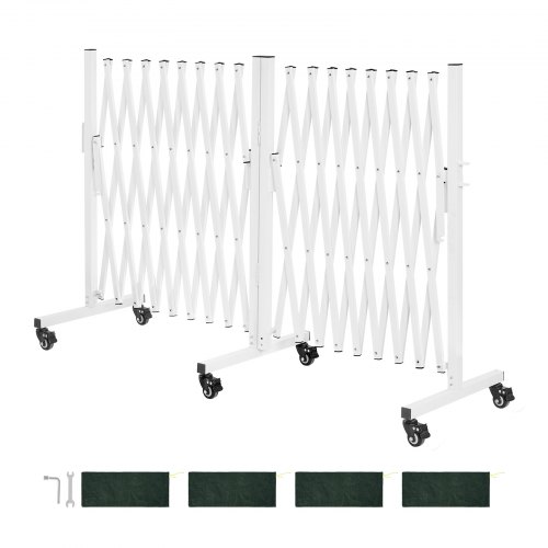 VEVOR Double Expandable Barricades, 18FT Expandable Safety Barrier