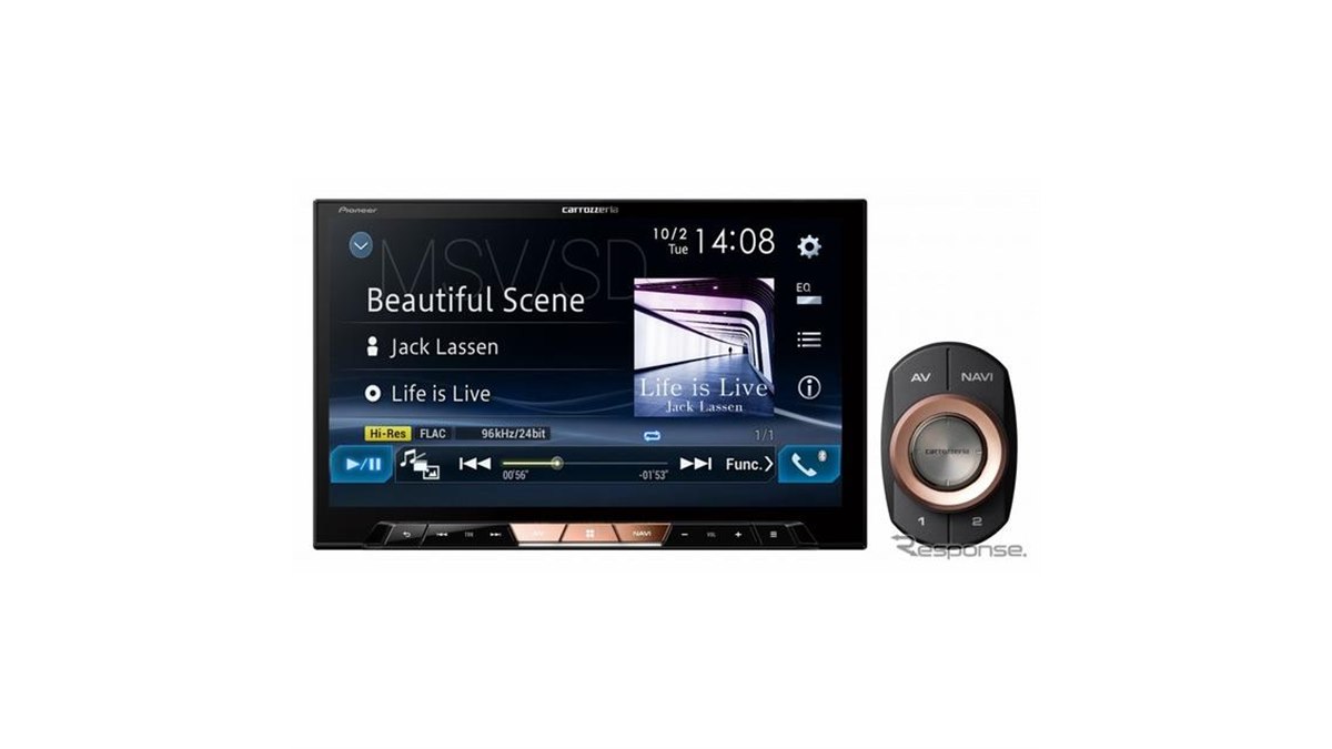 カロッツェリアの高音質モデル「サイバーナビX」、8インチ大画面モデル