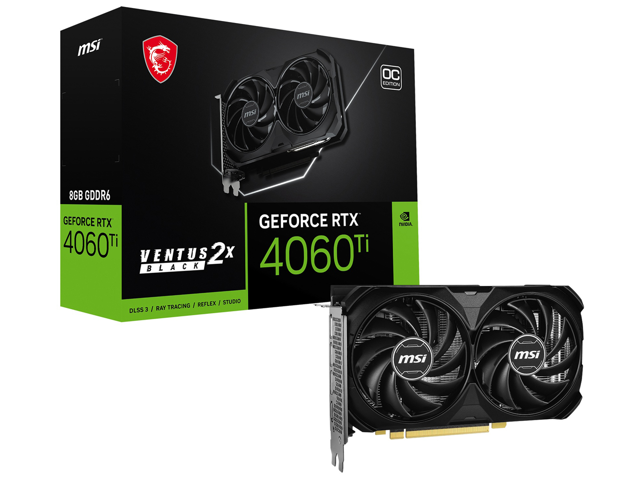 チップ種類(NVIDIA):GeForce RTX 4060 Tiのグラフィックボード・ビデオ