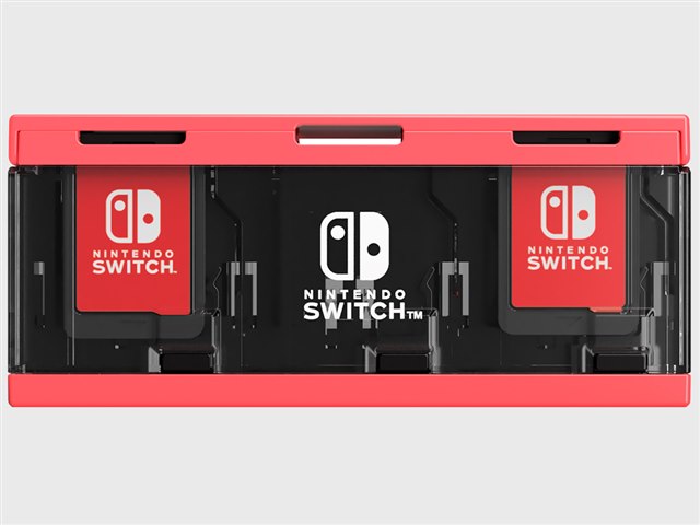 プッシュカードケース6 for Nintendo Switch NSW-128 [ネオンレッド]の