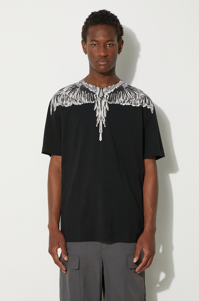 Marcelo Burlon cotton t-shirt Icon Wings Basic Tee men's black