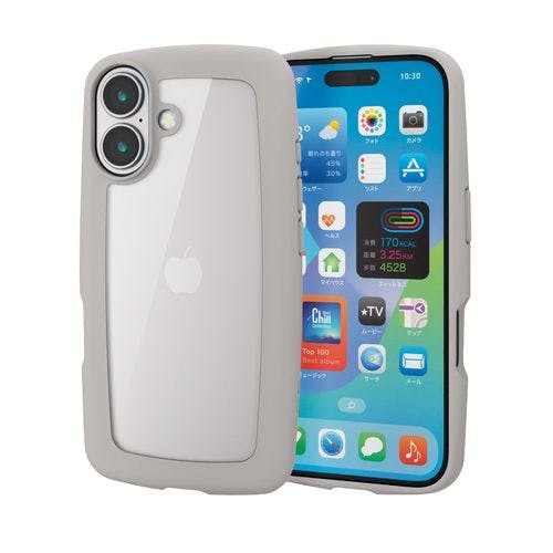 iPhone 16 ケース ハイブリッド 衝撃吸収 軽量 薄型 カメラ周リ保護