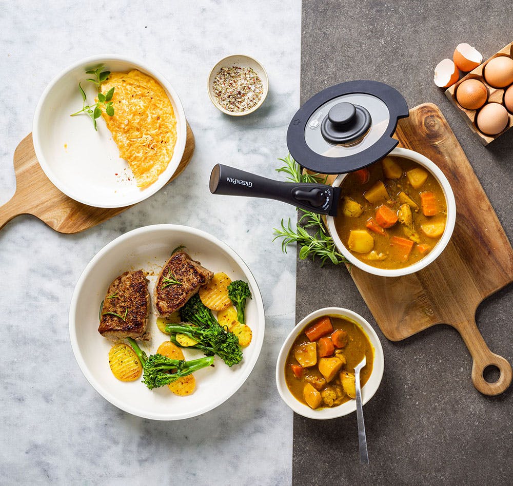 グリーンパン クリックシェフ 8点セット フライパンセット 着脱