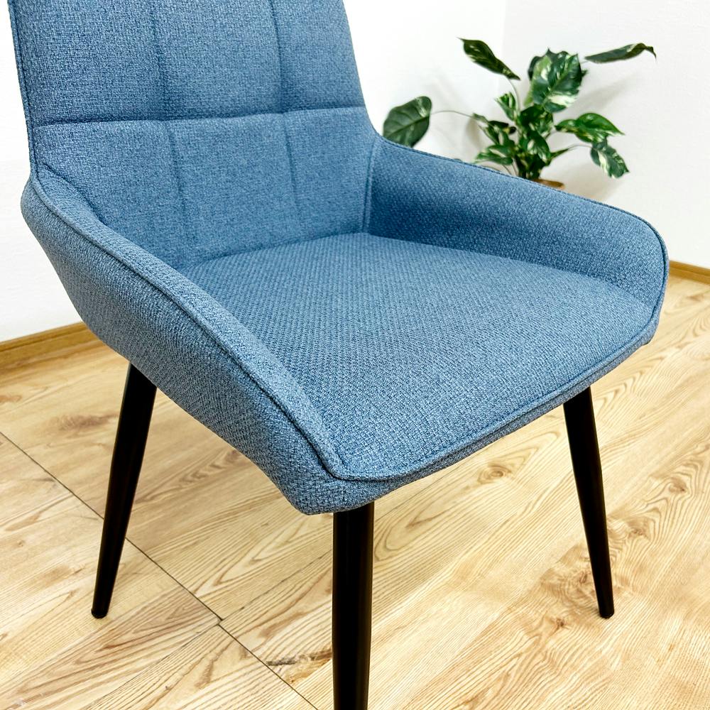 後藤家具 回転式ダイニングチェアー！2脚入！ブルー色！ 4570133301399