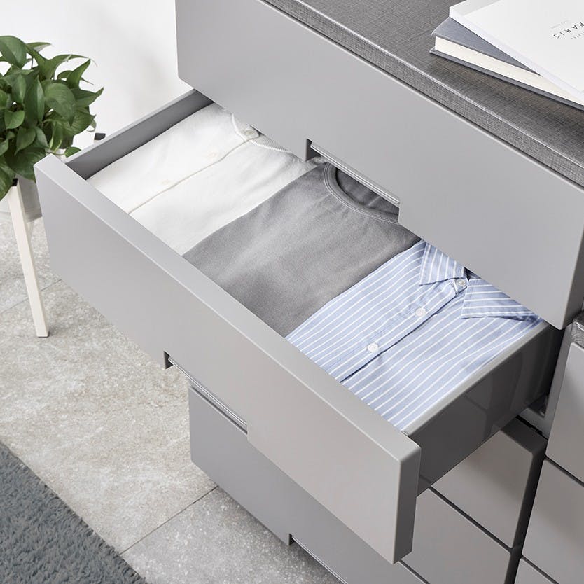 フィッツ(Fits) フィッツチェスト 7504 グレー 75×41×85 完成品 衣類