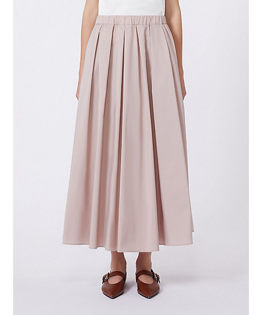 クルヴァート コットン ブレンド タフタ ロング スカート