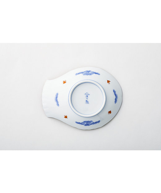 染錦手波鶴紋 魚型皿 小 | 深川製磁/フカガワセイジ | 三越伊勢丹