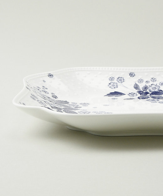 ストロベリー ブルーム インディゴ スクエアプレート 27cm