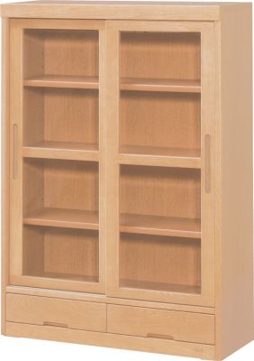 受注商品】No．86 書棚 引き戸タイプ 幅85cm 高さ120cm