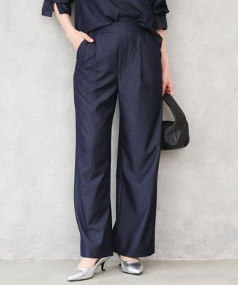 小さいサイズ】［SANAGARAシリーズ］デニムライク ワイド