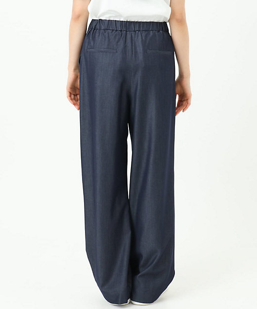 小さいサイズ】［SANAGARAシリーズ］デニムライク ワイド