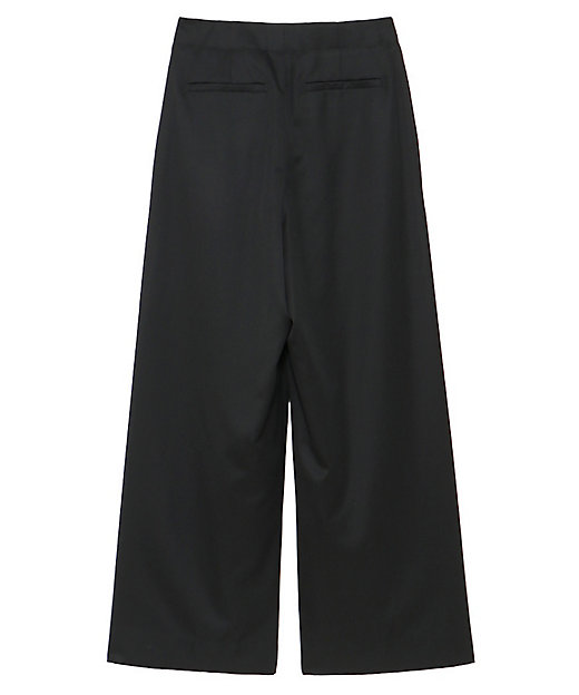 パンツ SIDE PLEATED WIDE LEG PANTS