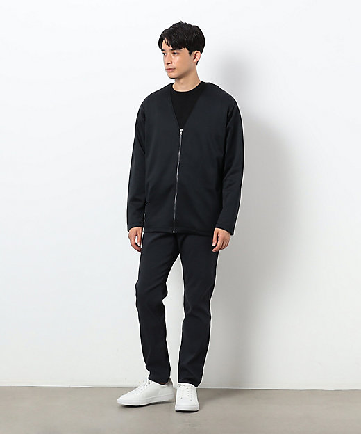 アンサンブル対応】 ダンボールニット ジップアップカーディガン