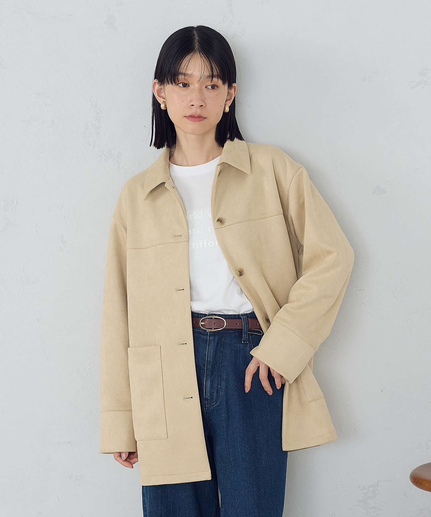 スエード調 シャツジャケット（1221BM09） | COMME CA ISM