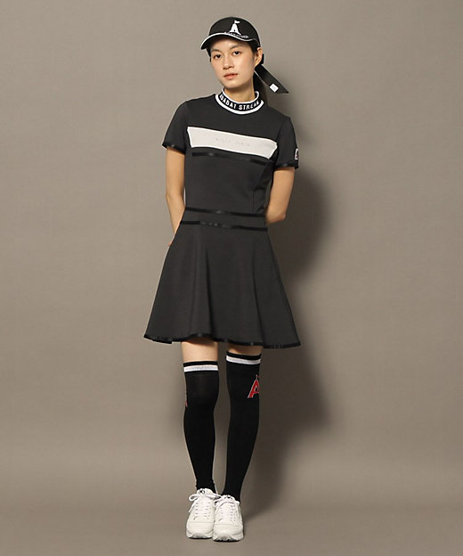 UVカット／吸水速乾 クールタッチロゴラインワンピース