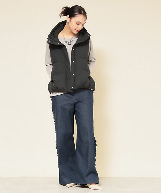 フード付き／2色展開】ダウンベスト（2002528938