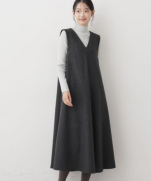 洗える】Vネックジャンパースカート（2002535860