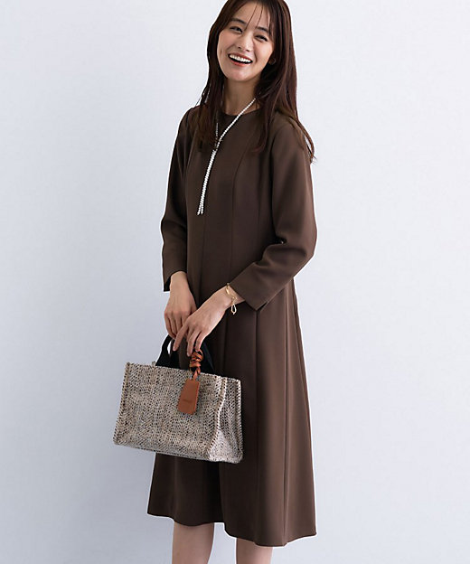 洗える／UVケア】ジョーゼットフレアワンピース