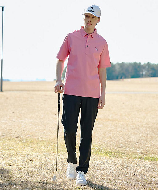 ADABAT NAVY】プラチナポン半袖ポロシャツ