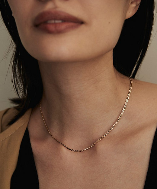 K18ベネフラット三つ編み ネックレス（2002601968