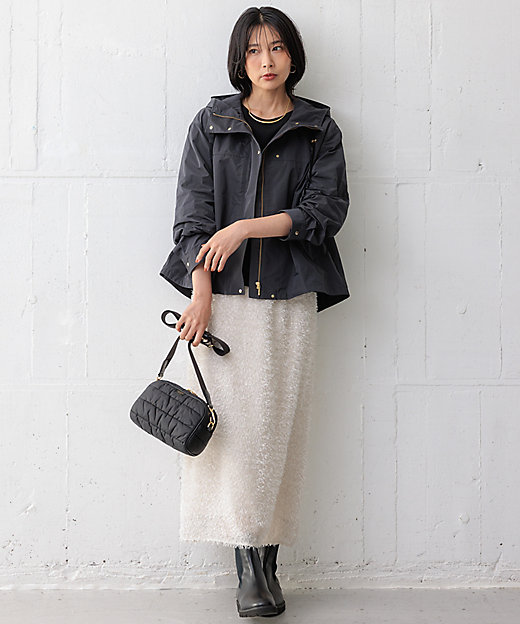 撥水加工／洗える】ブライトタフタ マウンテンパーカー