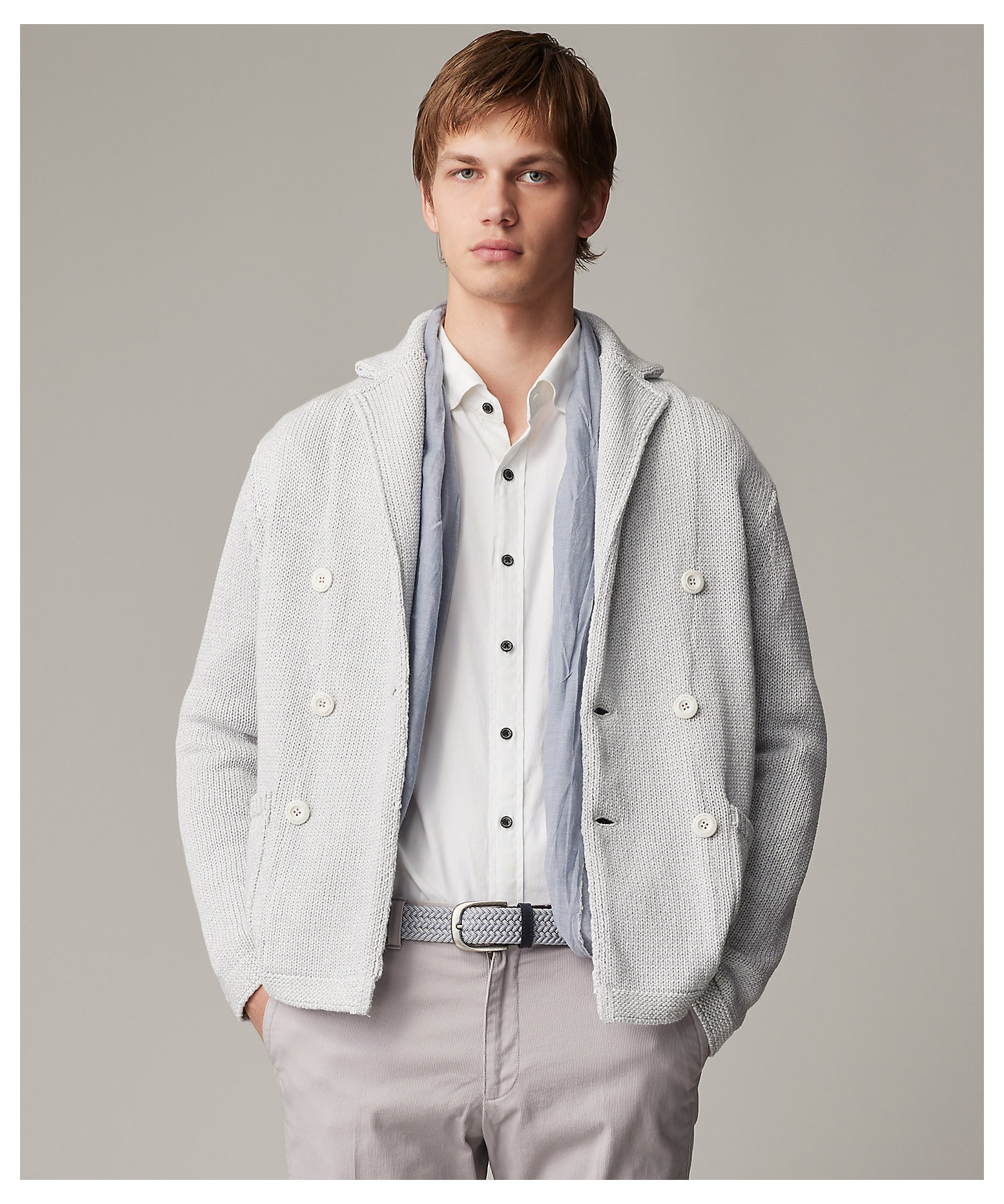 イタリア糸使用】コットンリリヤーン ニット ジャケット