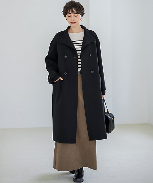 VERY掲載】MANTECOPureリバー スタンドカラーコート