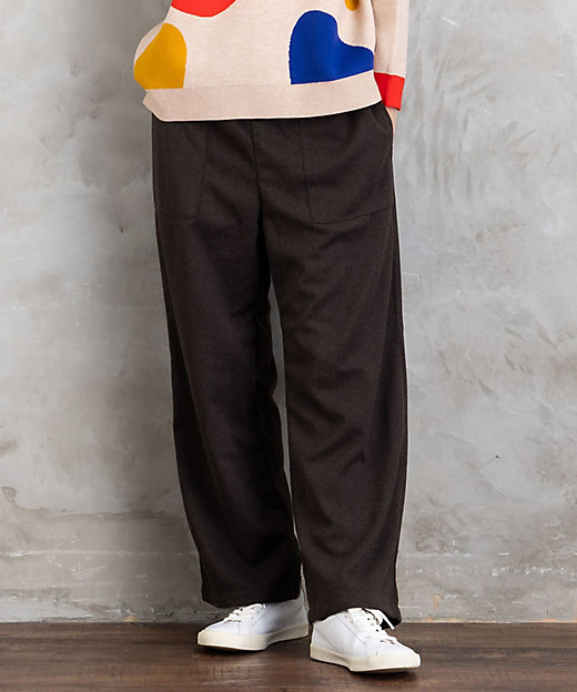 ウールライクワイドパンツ 33121622 | sab street my standard