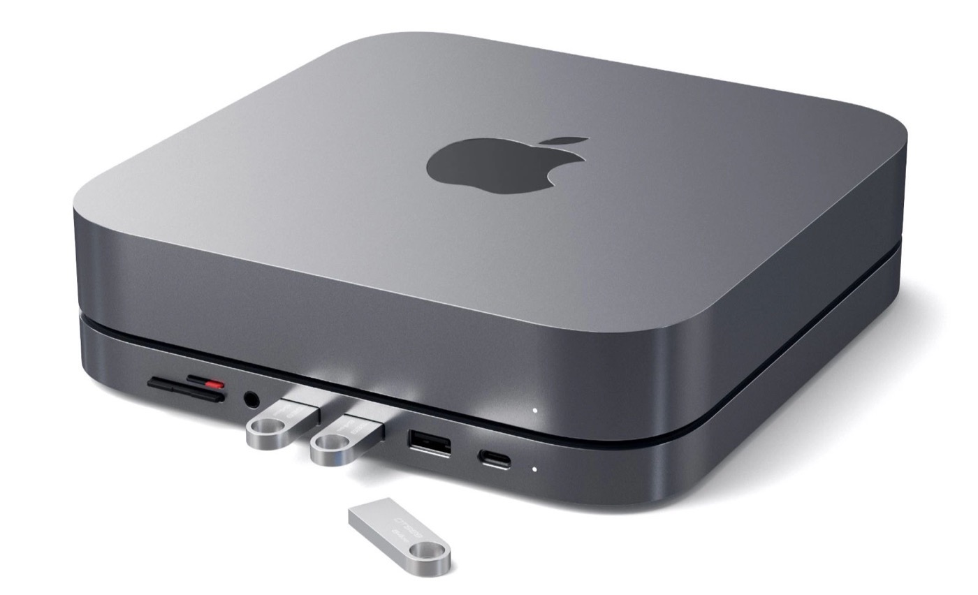 まるで純正？Mac mini 2018のUSB-Cポートを拡張するアルミ製スタンド