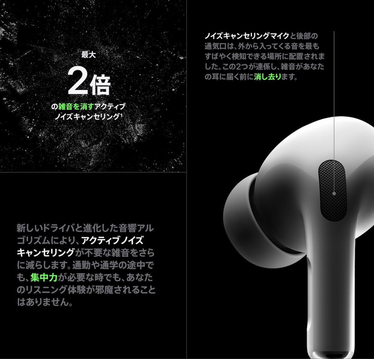 AirPods Pro（第2世代）の新ファームウェアでノイズキャンセリング性能