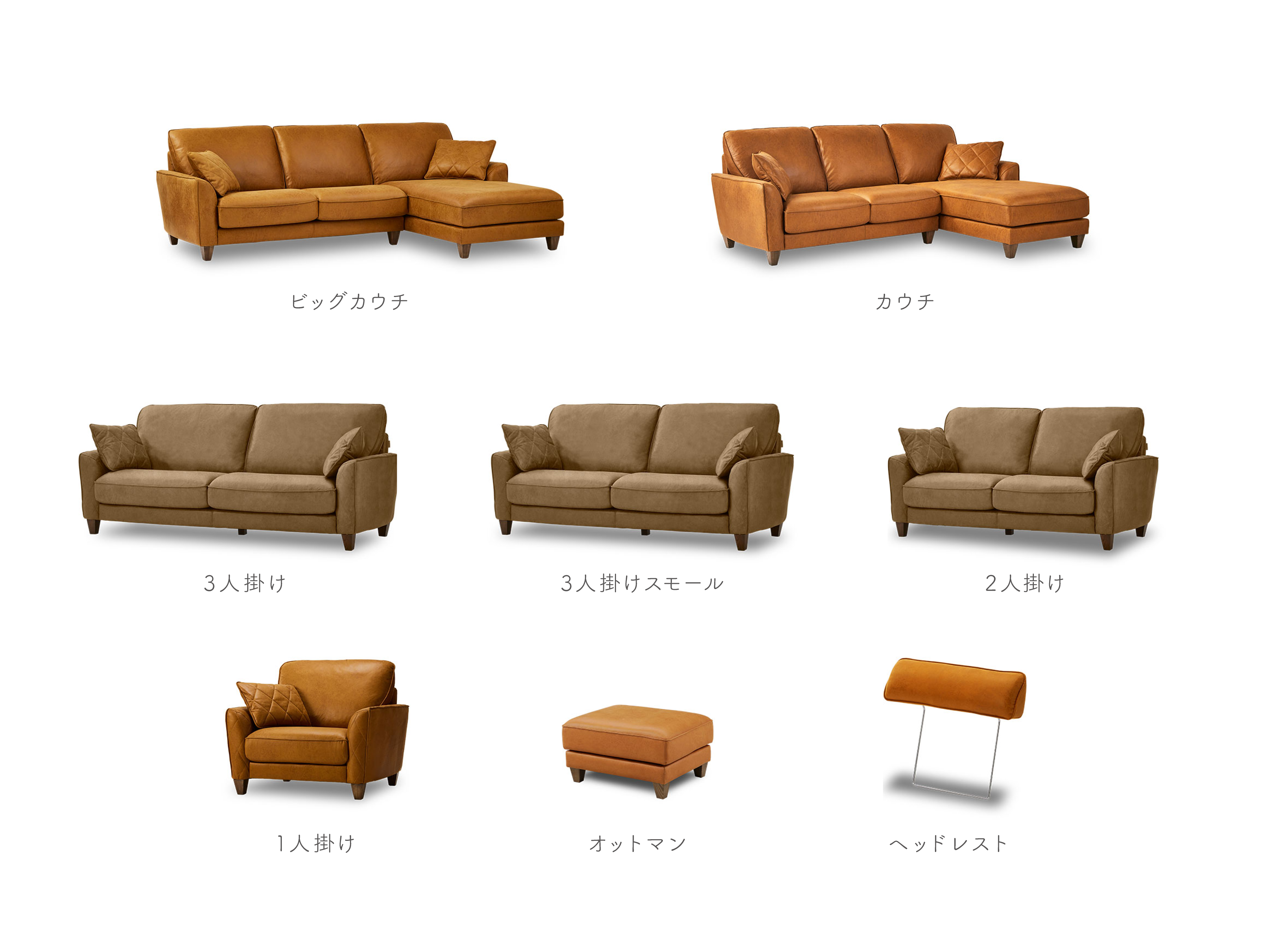 Columbus Ⅱ (コロンバス Ⅱ) 1〜3人掛け・カウチソファ － キズや汚れ