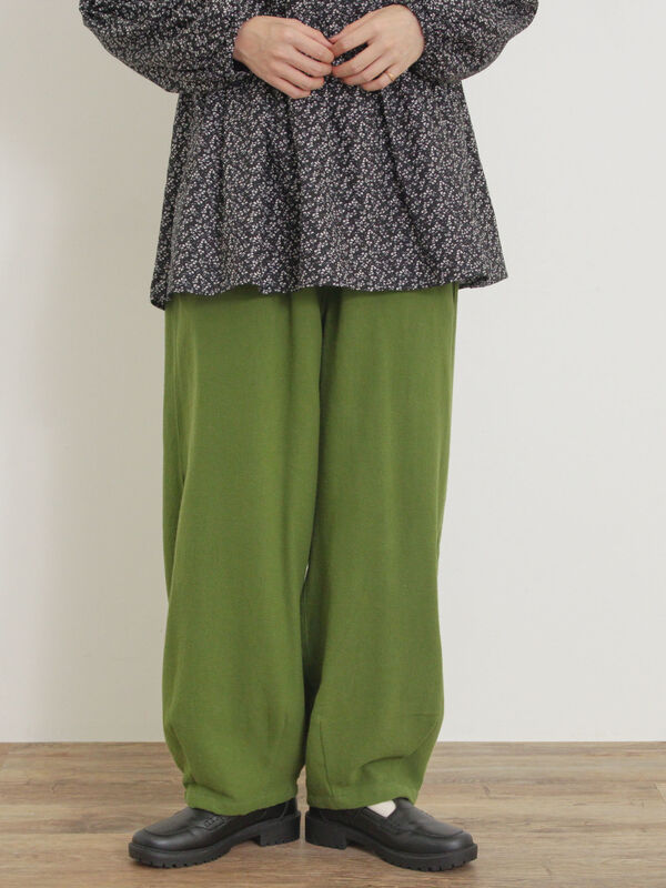 セール】 【M/Lサイズ】ツイル裾ダーツパンツ（チャコールグレー