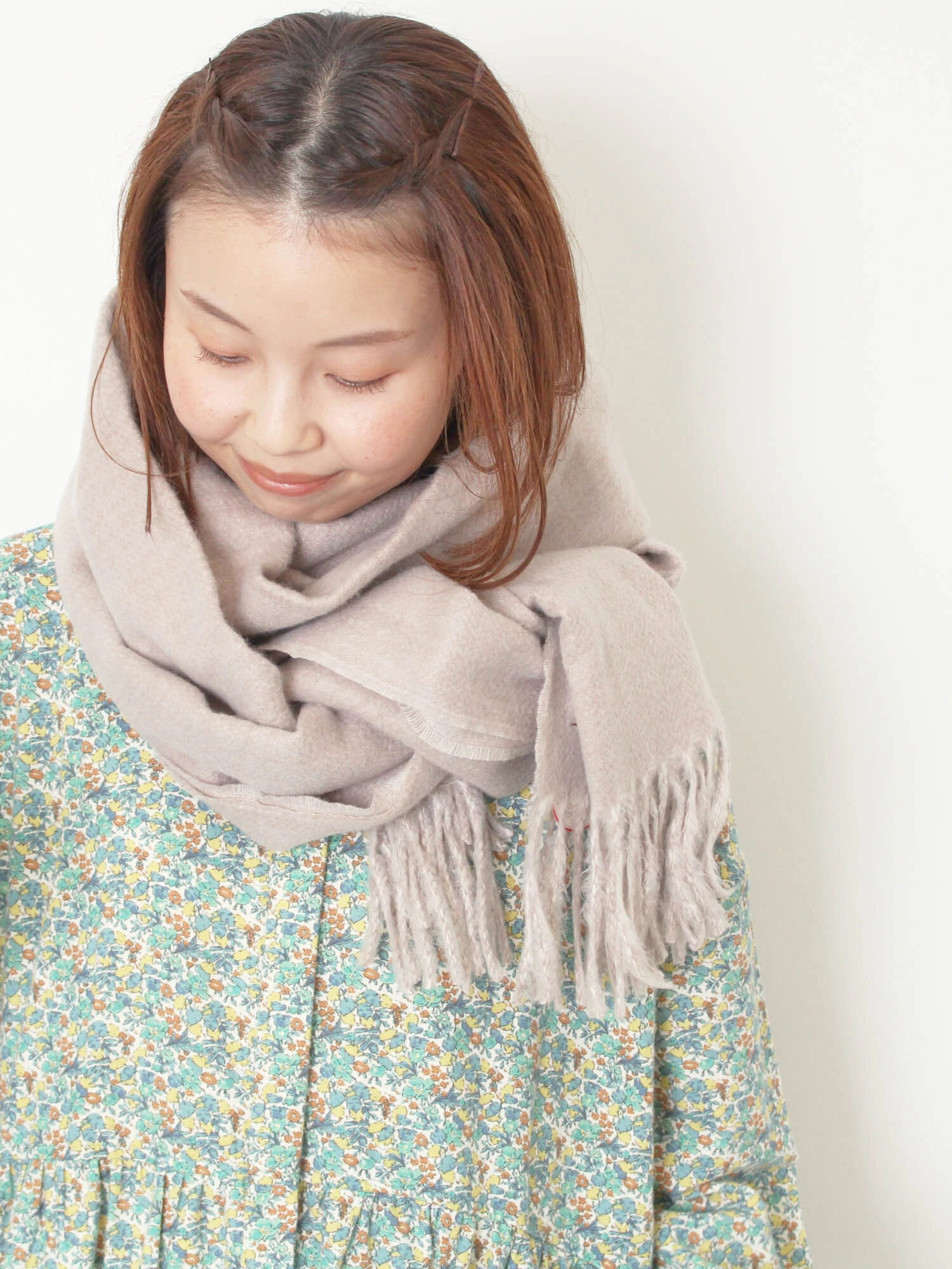 セール】 【帯電防止/ウォッシャブル】リバーシブル無地ストール