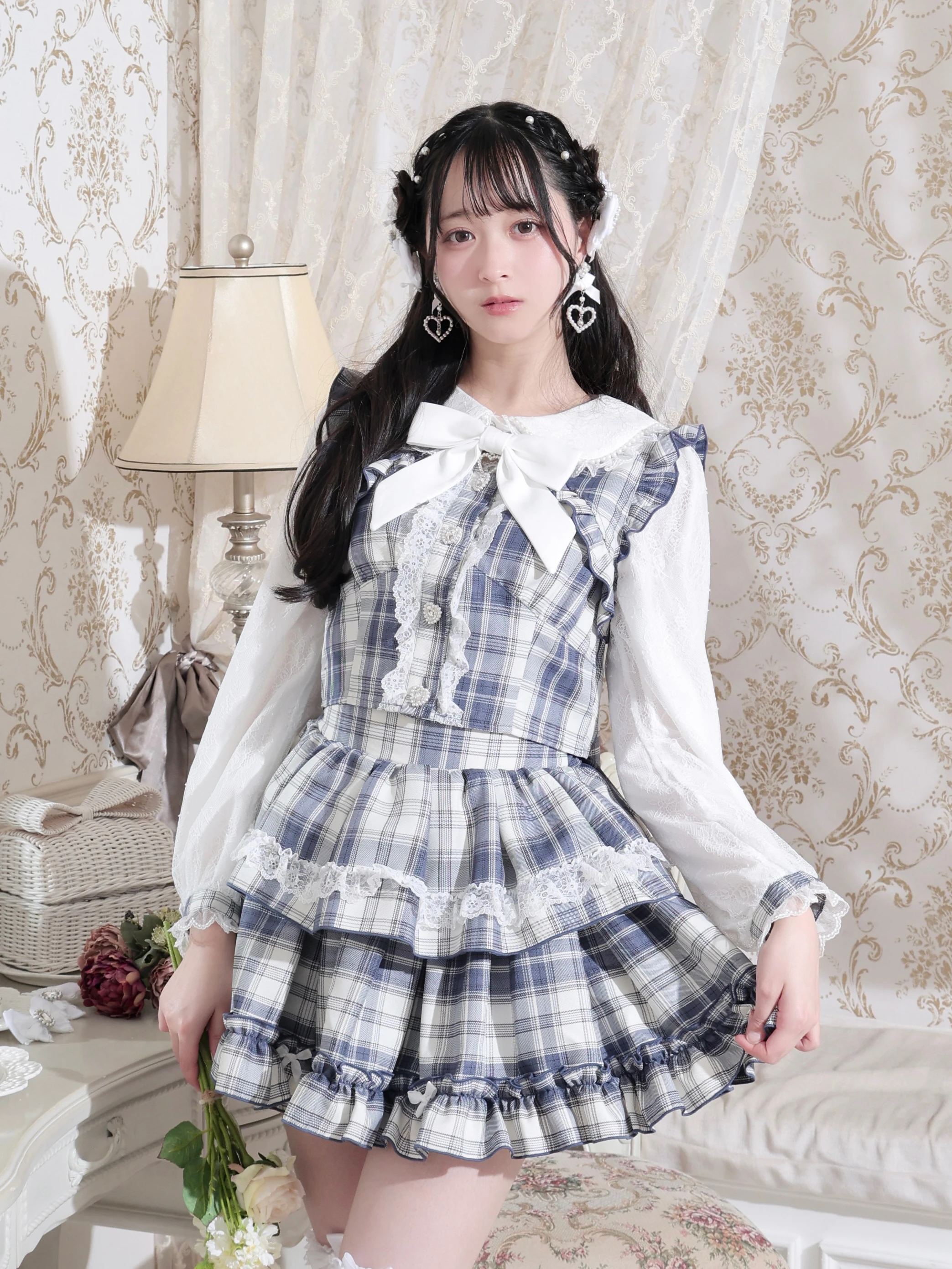 キラキラハートレイヤード風ティアードセットアップ（セットアップ