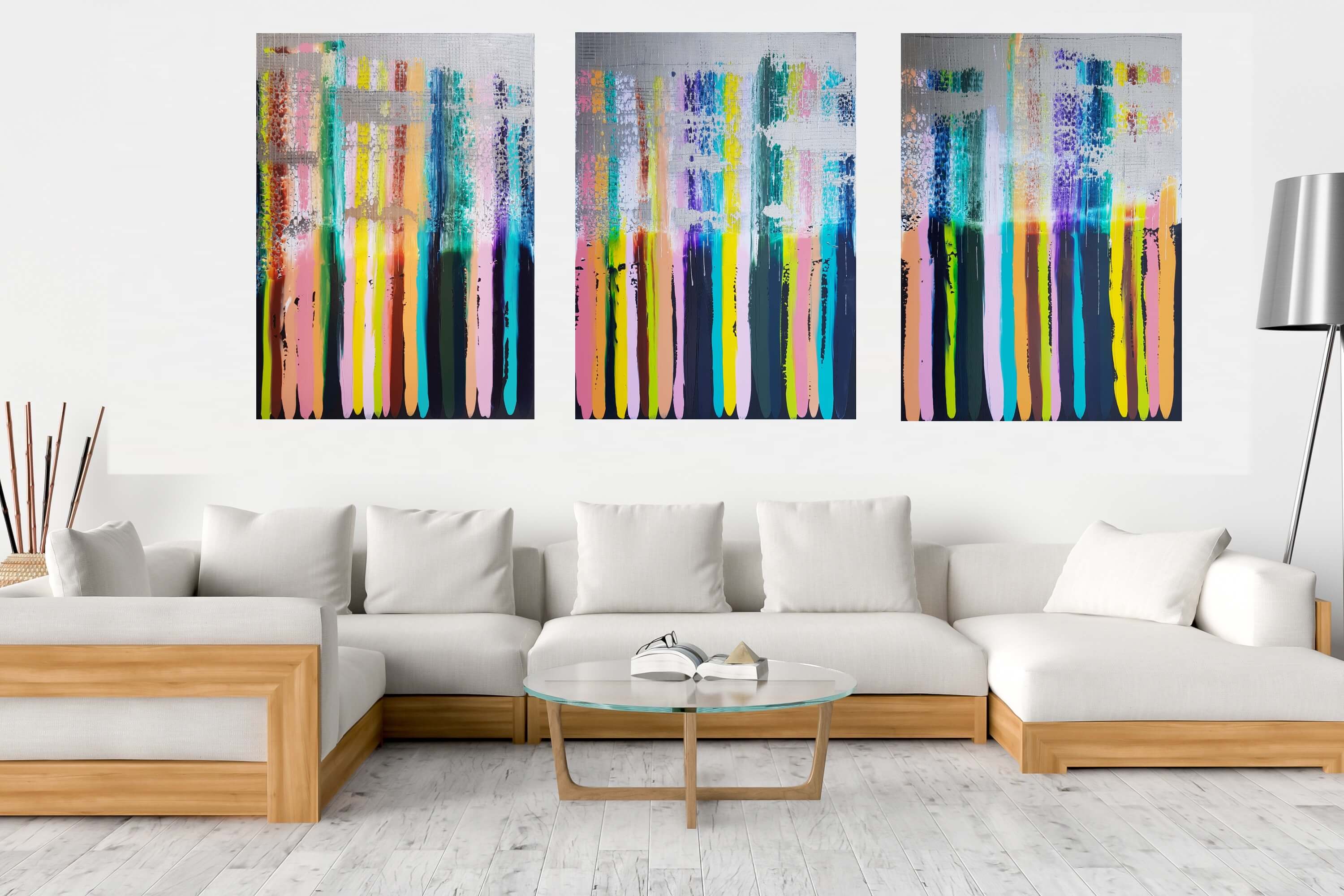 Transformation - XXL triptych abstract - Ivana Olbricht
