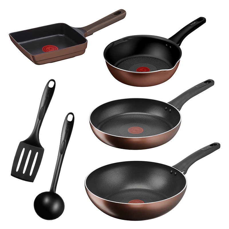 T－FAL IHチタン・エクセレンスモカ フライパン バリュー お買得