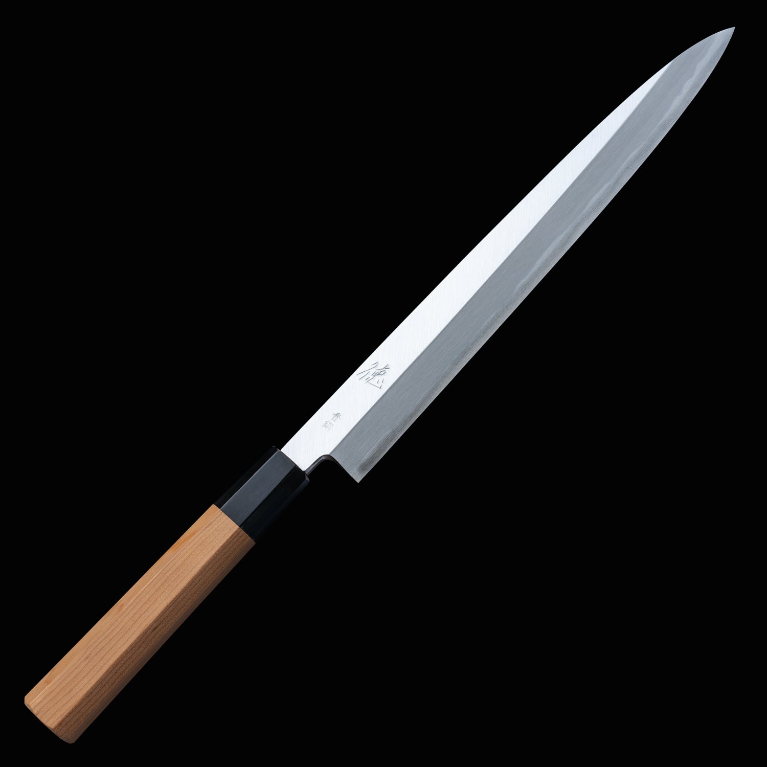 包丁の堺徳｜青霞柳刃包丁 堺打刃物 青二鋼 一位八角柄