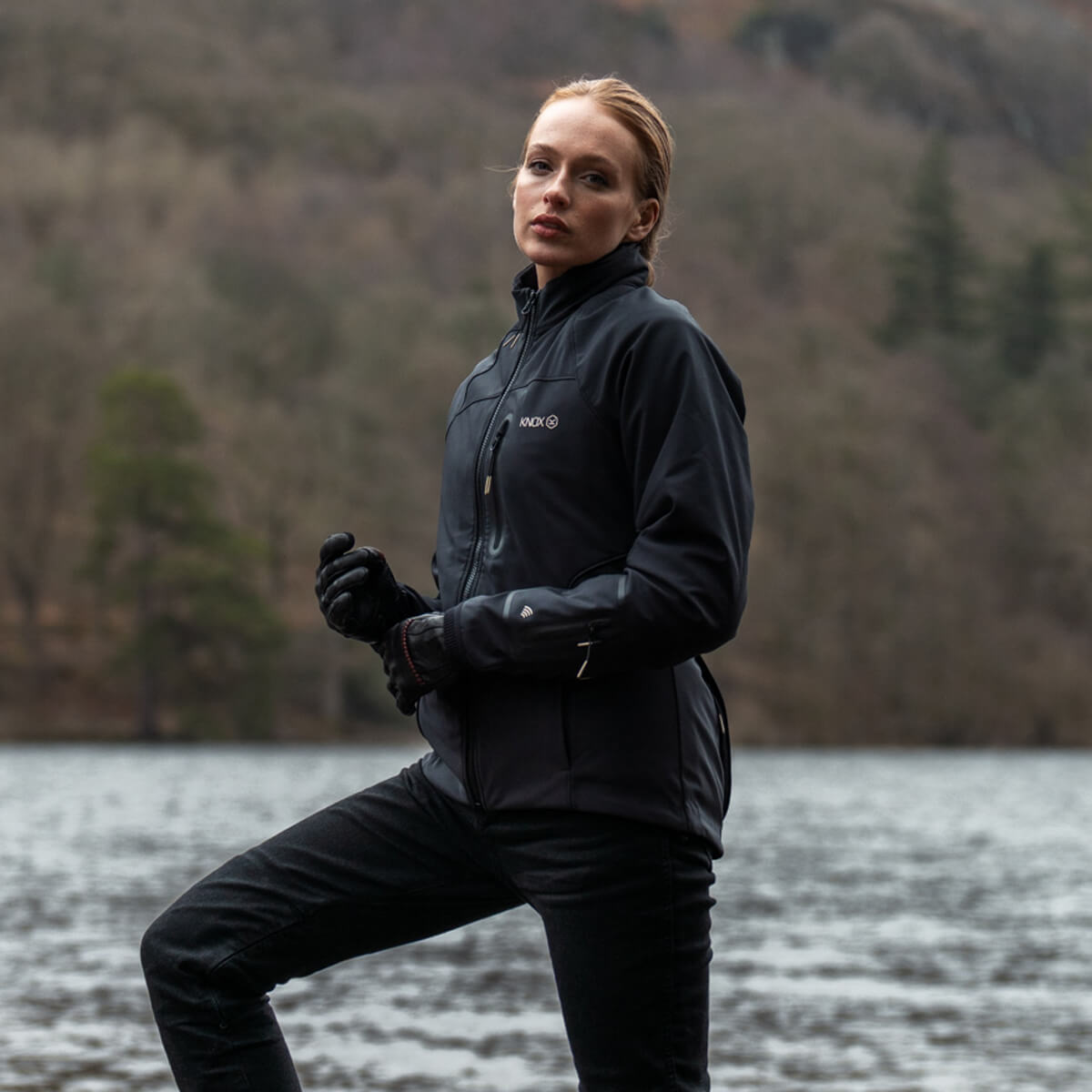 試着無料】ノックス【レディース】デュアルプロ ブラック - バイク