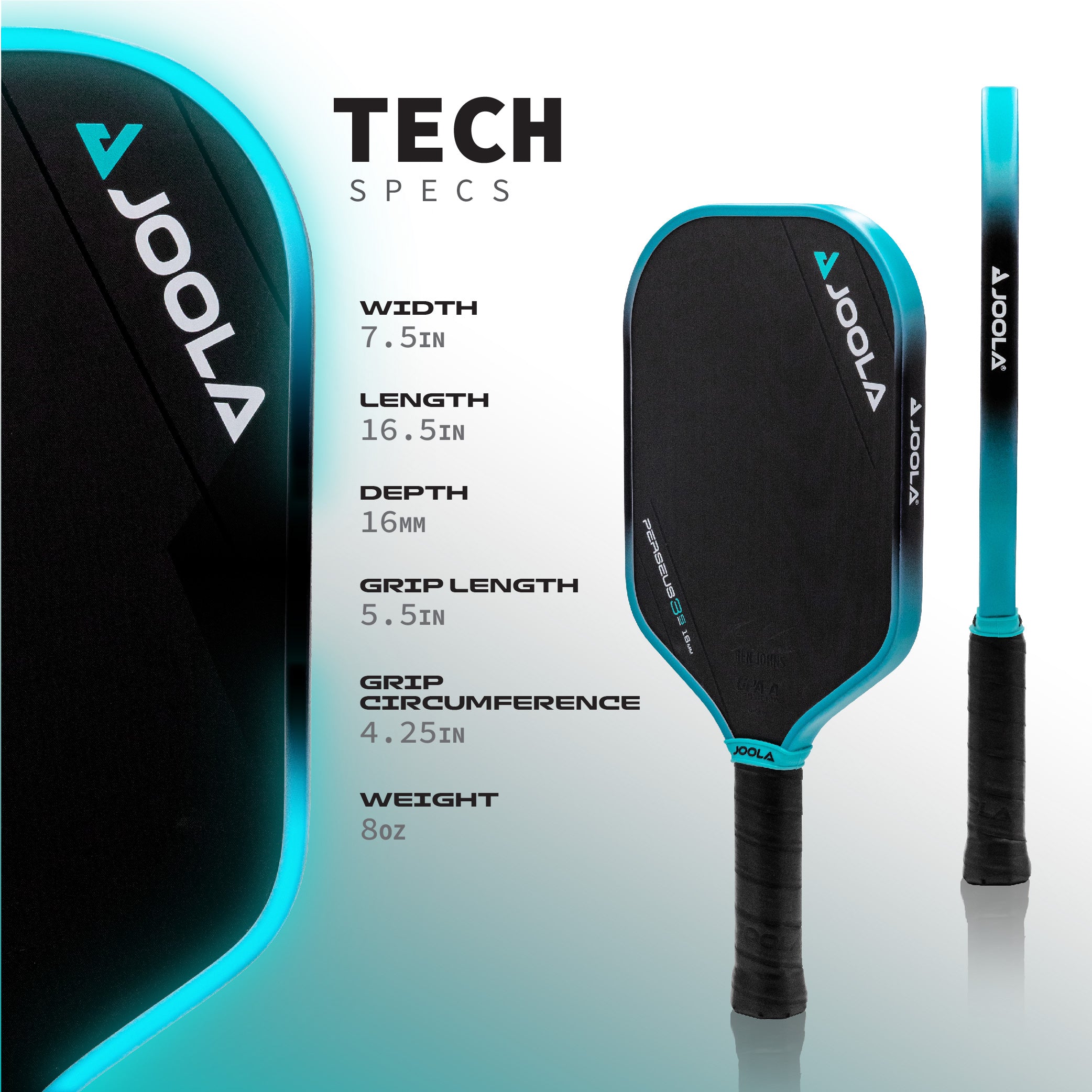 JOOLA Ben Johns Perseus 3S 16mm Pickleball Paddle - JOOLA USA