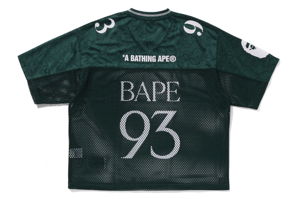 LINE CAMO MULTI LOGO RELAXED FIT FOOTBALL JERSEY | bape.com