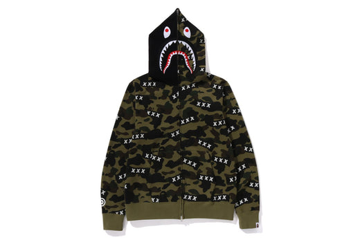 BAPE X GOD SELECTION XXX 】 SHARK FULL ZIP HOODIE | bape.com