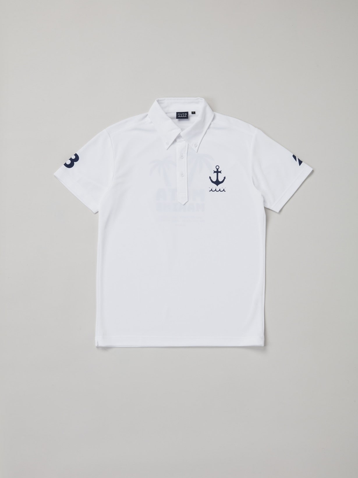 MUTA MARINE ムータ ポロシャツ BACK 5LINE 白 L MUTA MARINE ムータ