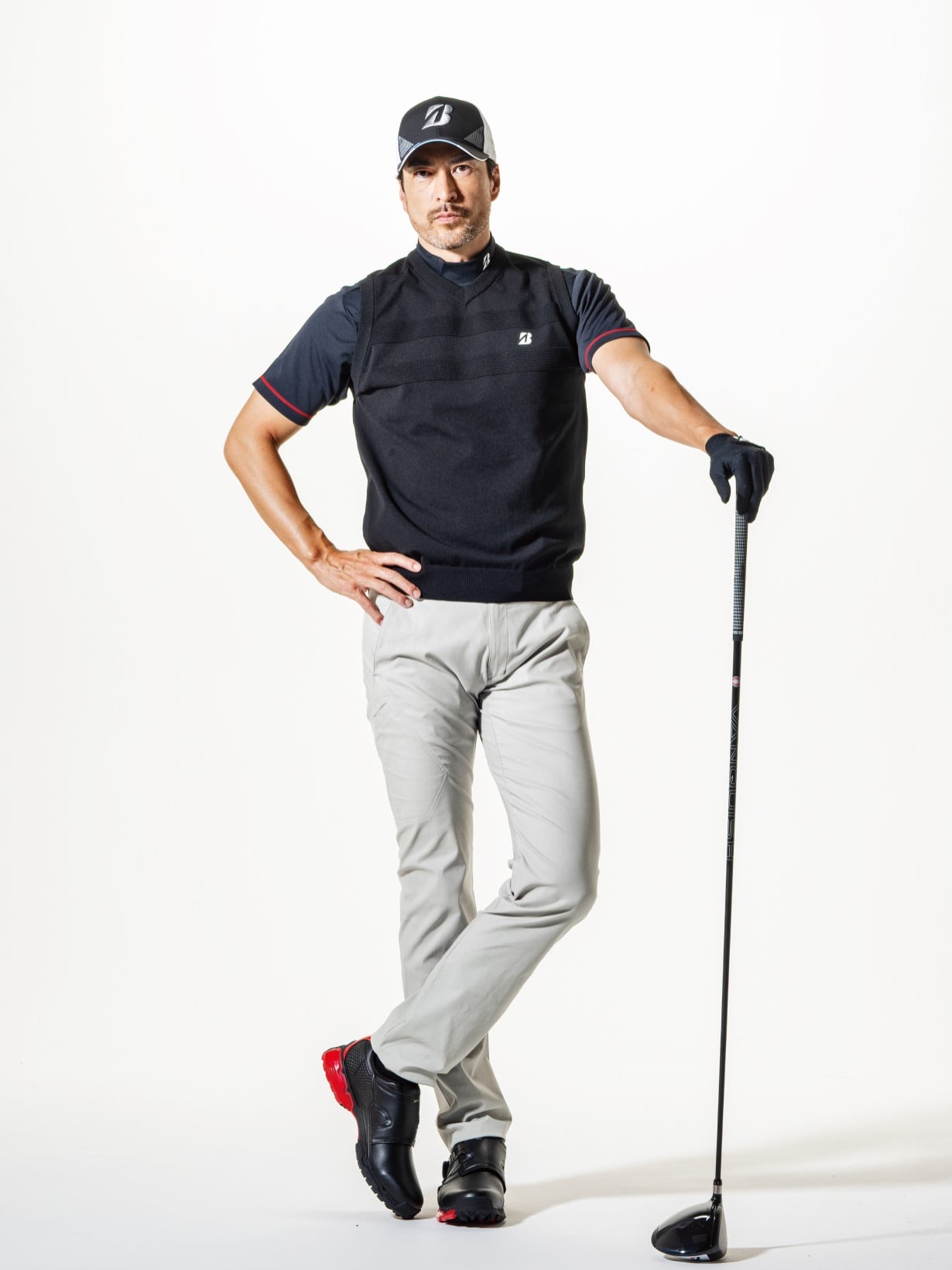 春夏 Vネックベスト(M BK(ブラック)): アパレル|BRIDGESTONE GOLF