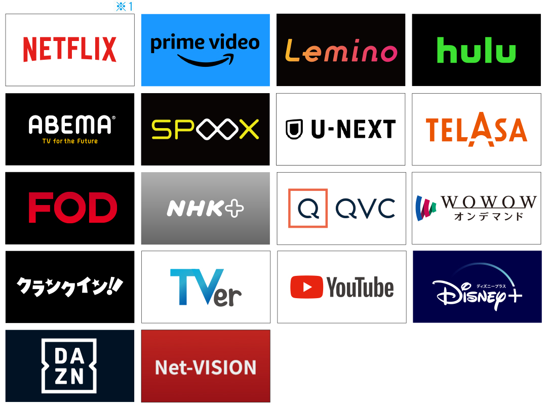 ネットサービス | AQUOS 4K DL1ライン | テレビ：シャープ