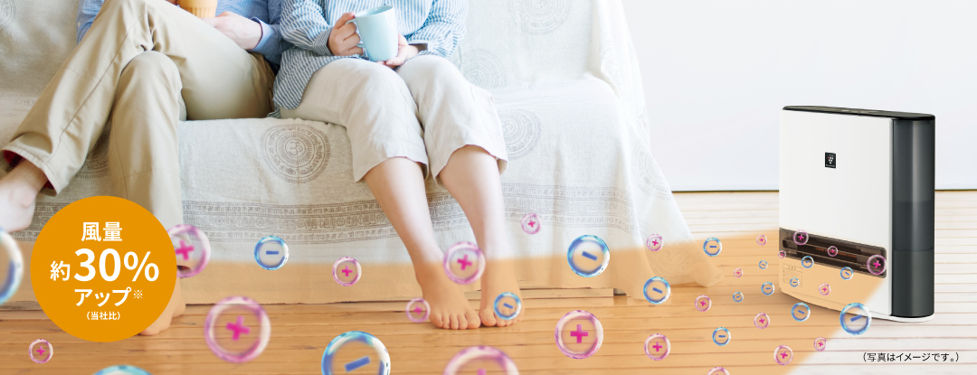 しっかり大風量暖房 | HX-RK12 | プラズマクラスター電気暖房機：シャープ