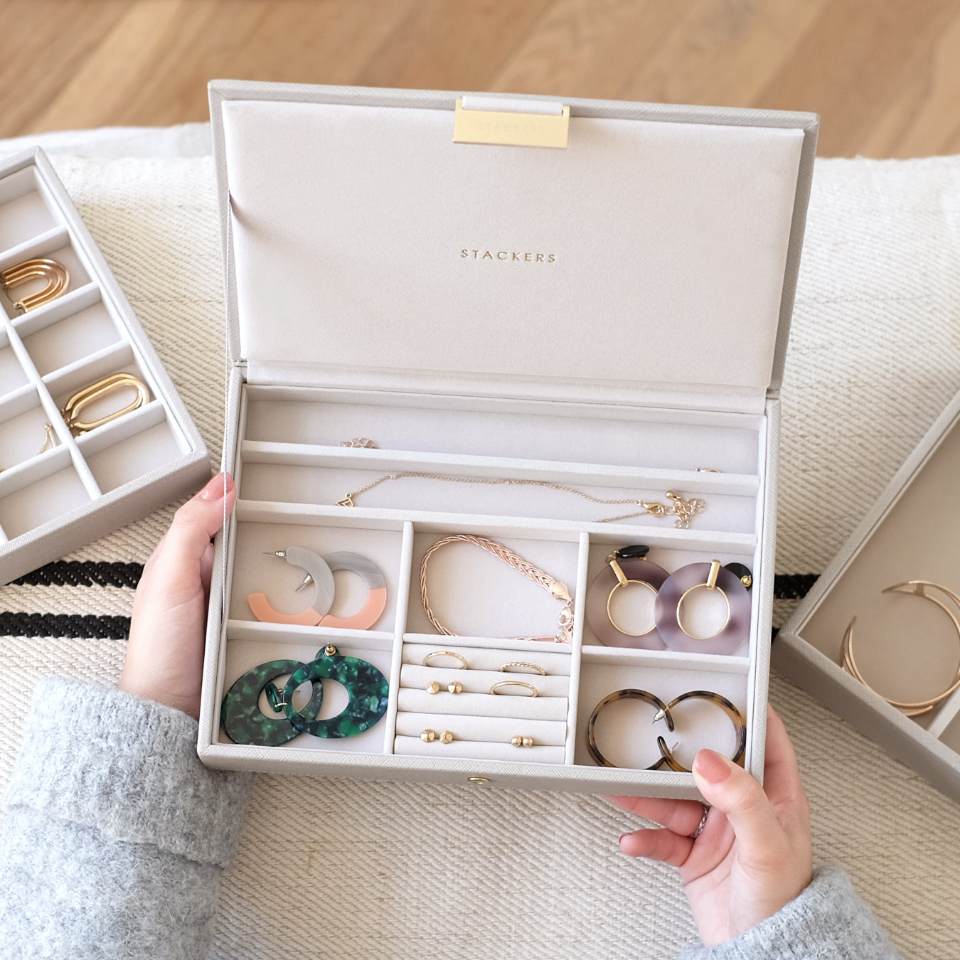 Stackers Taupe Classic Jewellery Box Lid – STACKERS LONDON