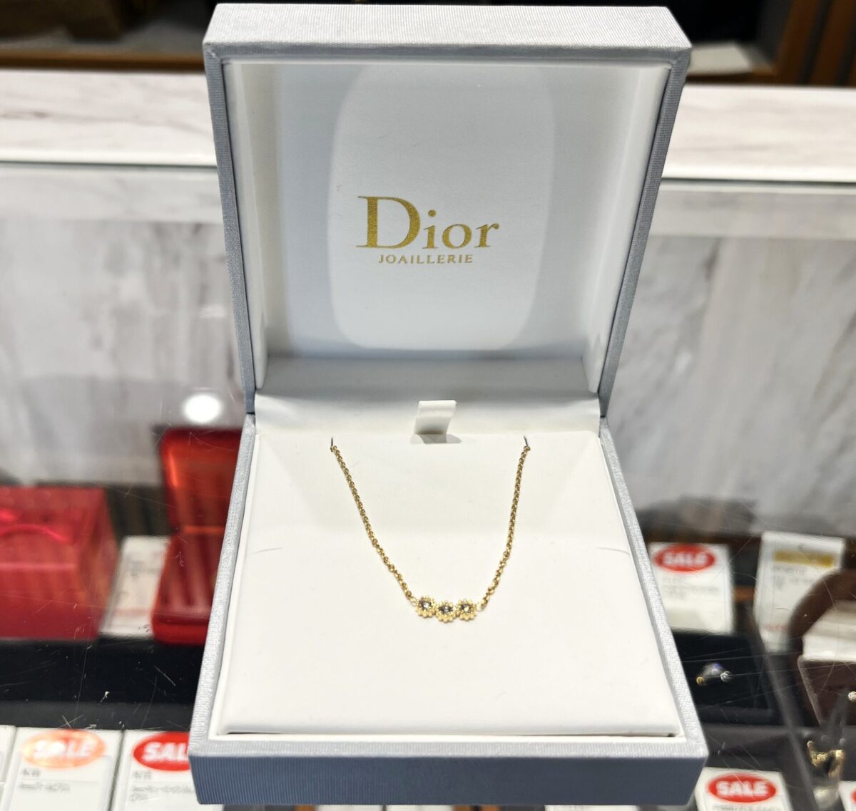 ディオール ジュエリー 高価買取中！ミミローズ 3Pダイヤ ネックレス