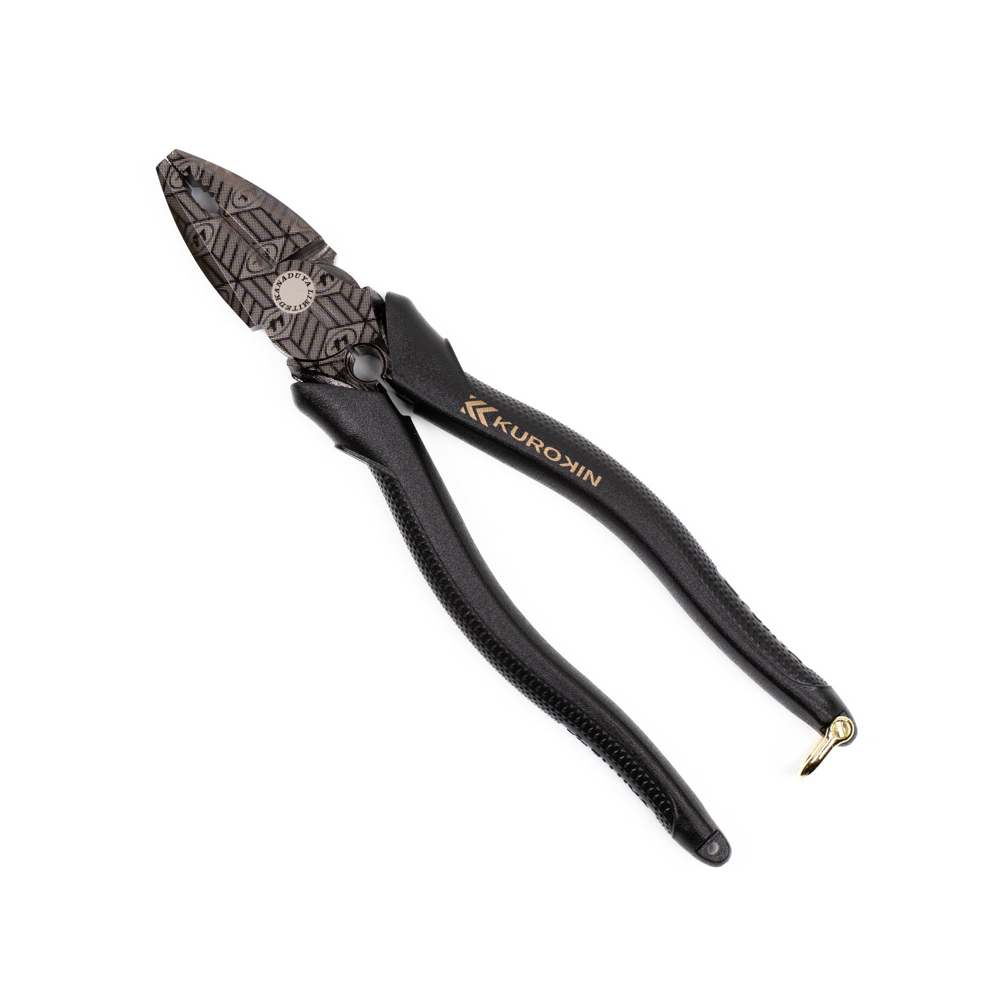 フジ矢 偏芯パワーペンチ（黒金）バリ取り機能付き 200mm 3020N-200BG